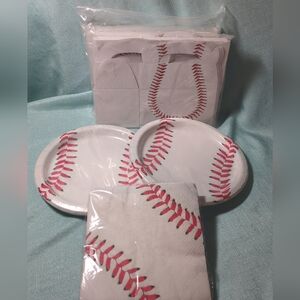 36 BASEBALL/Softball PARTY TREAT BOXES 16 Napkins & Plates